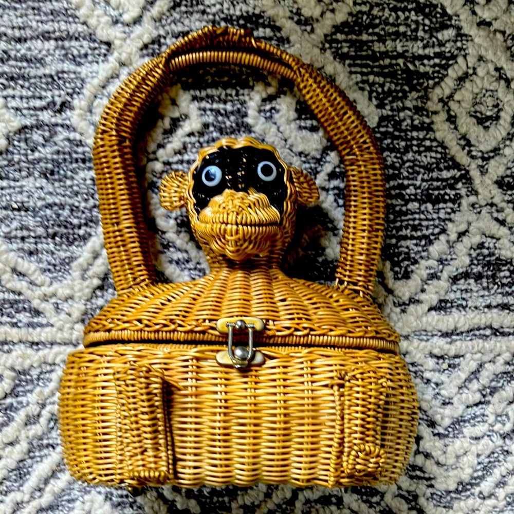 Vintage Wicker Monkey Purse